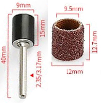 No-Lap fine sanding bands with mandrel